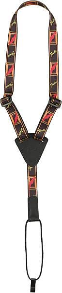 Fender Ukulele Strap, Black/Yellow/Red