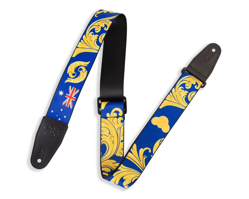 Levy's MNSP2-002 2in Nita Strauss Signature Guitar Strap - Blue/Gold