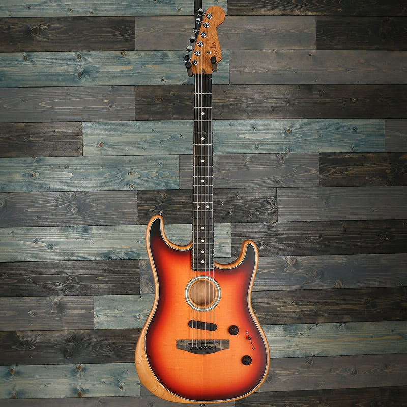 Fender American Acoustasonic™ Strat®, Ebony Fingerboard, 3-Color Sunburst