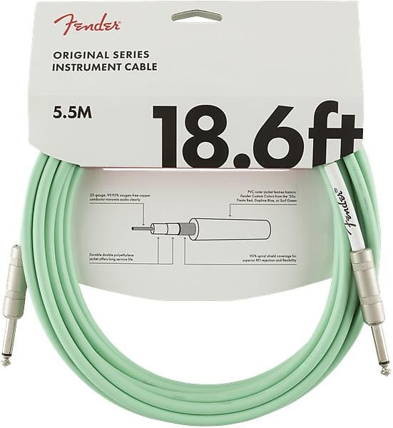 Fender Original Series Instrument Cable, 18.6', Surf Green