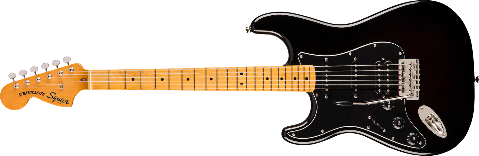 Fender Squier Classic Vibe '70s Stratocaster HSS Lefty, Maple Fingerboard, Black