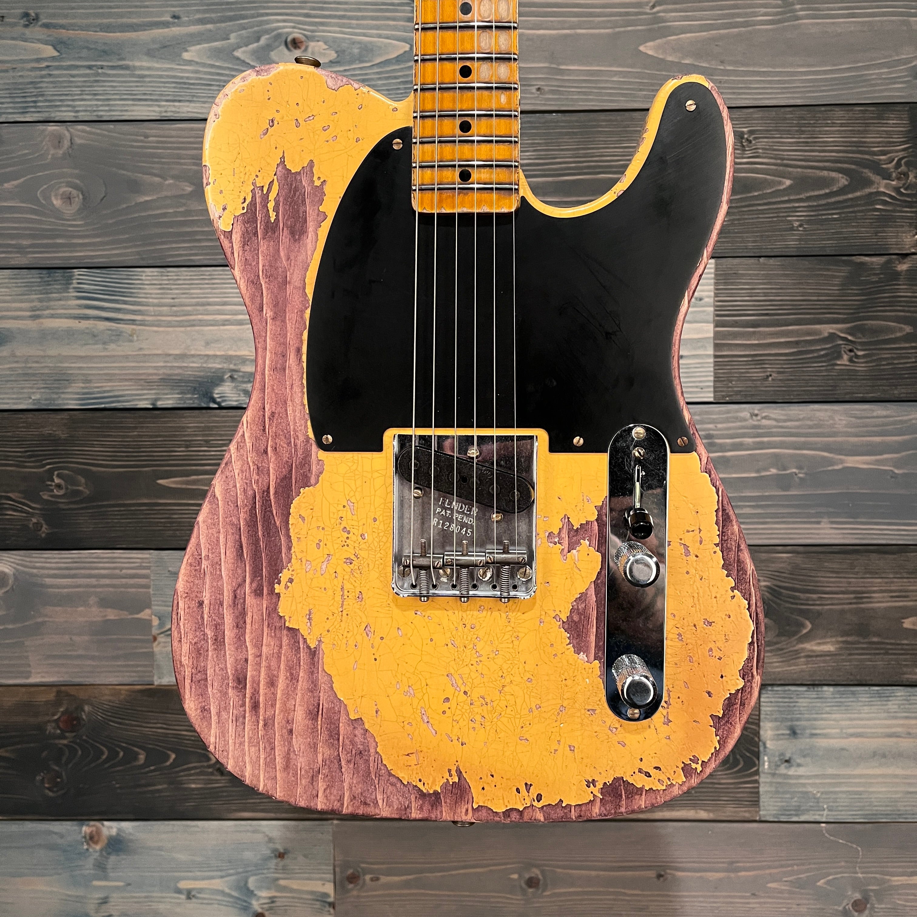 Fender Custom Shop Limited 50s Pine Esquire Super Heavy Relic Nocaster - Antique Blonde