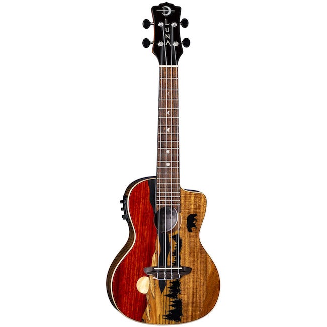 Luna Vista Bear Concert Ukulele w/Preamp & Gigbag