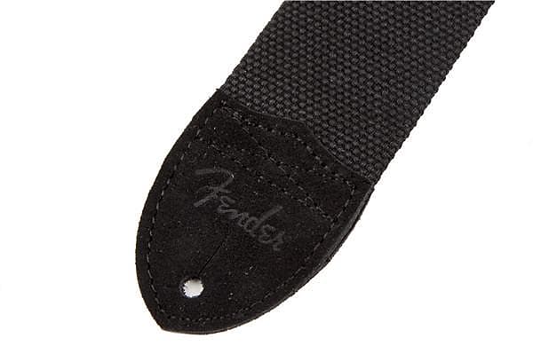 Fender Cotton/Leather Strap Black