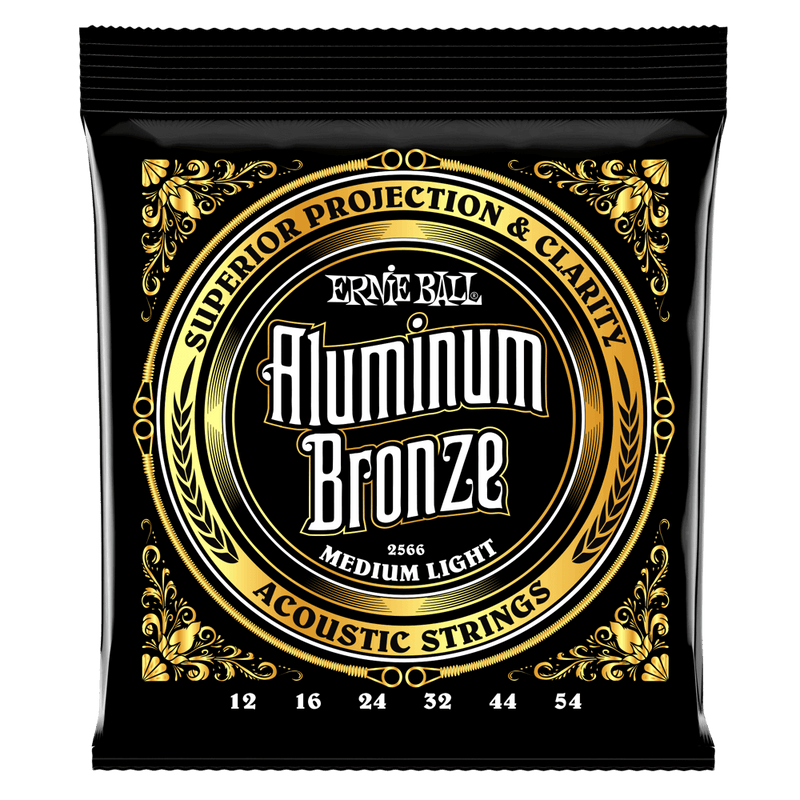 Ernie Ball 2566 Medium Light Aluminum Bronze Acoustic Guitar Strings