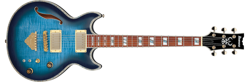 Ibanez AR520HFM Hollowbody Guitar - Light Blue Burst