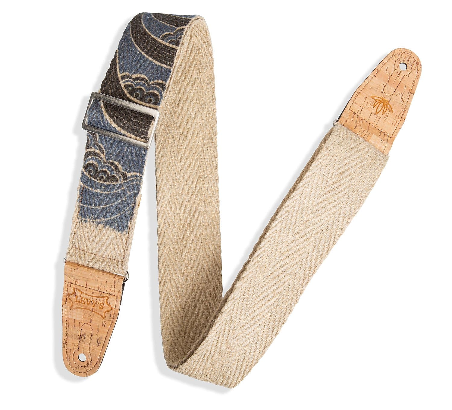 Levy's MH8P-001 2" Island Hemp Natural Guitar Strap w/Cork Ends