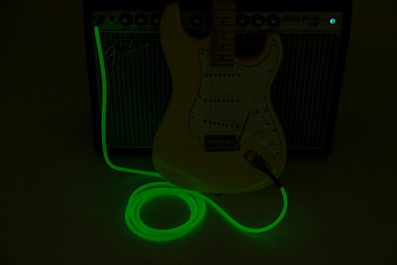 Fender Professional Glow in the Dark Cable, Green, 10'
