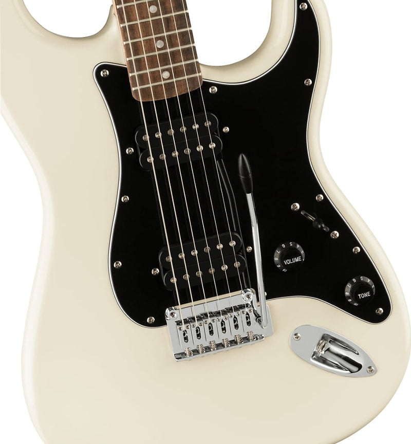 Fender Squier Affinity Series Stratocaster HH Black Pickguard, Olympic White